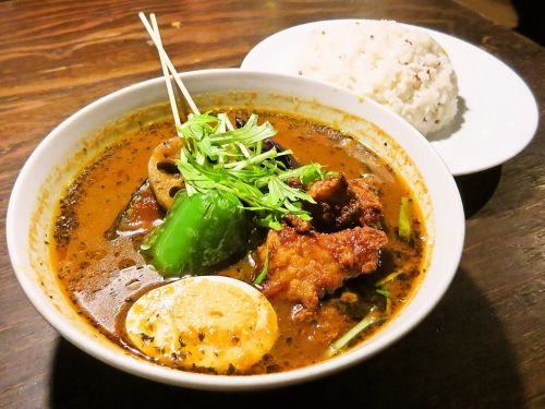 [2016.12.09] soup curry & bar Suage＋(すあげプラス) 本店「北海道 厚真産 鶏唐あげカレー」