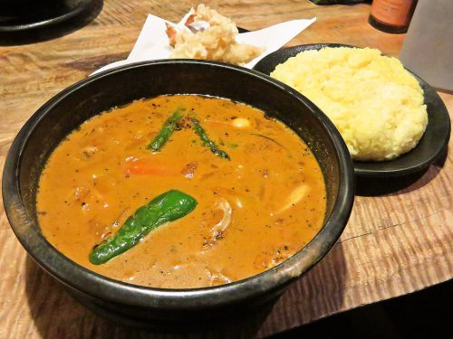 [2017.01.03] Asian Bar RAMAI(ラマイ) 札幌中央店「スープカレー ウダン(エビ天2本)」