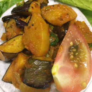 茄子と大根のドライカレー