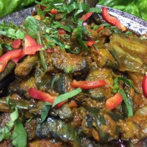 茄子のドライカレー