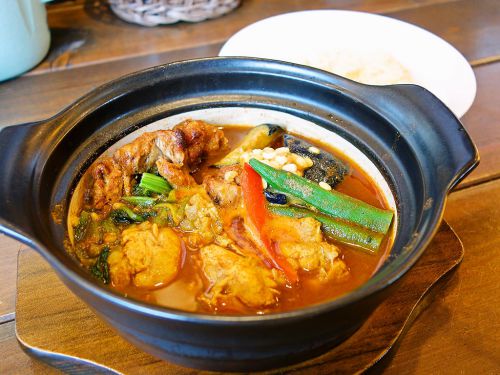 [2016.10.18] 南インドスープカレー 天竺 札幌清田本店「鳥手羽元と野菜のカレー」