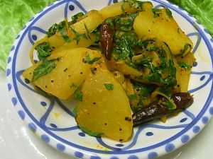 南インド風大根のドライカレー