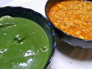 キーマカレー・チキンサグ