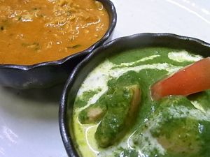 キーマカレー・チキンサグ