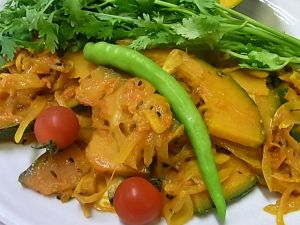カボチャのドライカレー