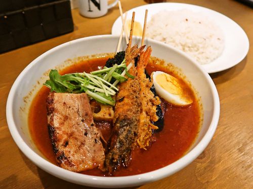 [2018.04.26] soup curry Suage2 (すあげ2)「ソフトシェルシュリンプと野菜のカレー」