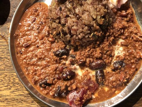 『堕天使かっき~in青空食堂』~謹賀新年!!2019年カレー詣はおめでたい紅白カレー☆~