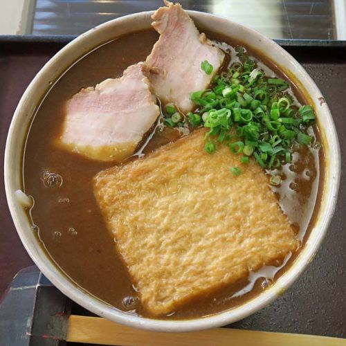 「めん処・むく」-64 堺・浜寺 月イチ営業店でけいらんカレー、きつね揚げトッピング♪ 190130