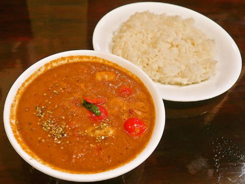 [2019.07.10] curry 草枕「海老とプチトマト」