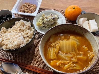白菜キーマスープカレー