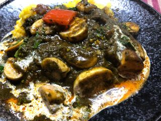 ほうれん草マッシュルームカレー