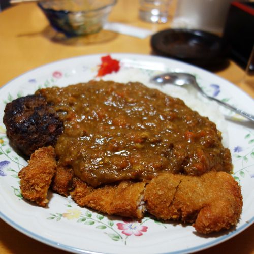 【福岡】レトロな食堂でカツカレー&ハンバーグカレー♪@キッチンあや