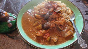 俺の茄子とトマトのカシミール風チキンカレー 3.22