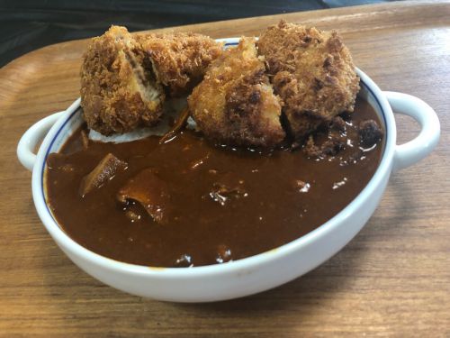 うちカレー+揚げ物