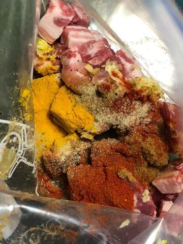 白菜とカシューナッツのポークビンダルカレー 作りました