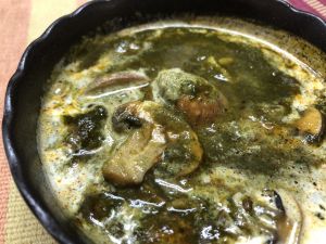 ほうれん草マッシュルームカレー