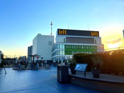 百貨店屋上、空と緑とカレーピクニック。「ホクトカレー in カレーピクニック」(池袋)